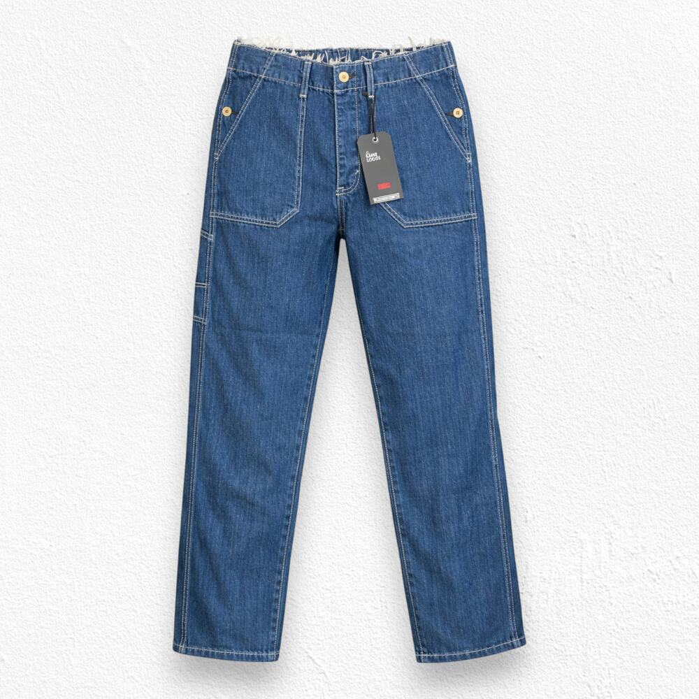Levi's Men Straight Modern Loose Utility Denim Blue Jeans 34X32